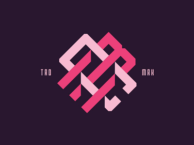 CM c ligature logo m mingle pink shadows typography