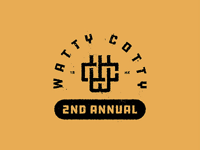 Watty Cotty Static branding cottage grunge identity ligature logotype organic party typography weekend