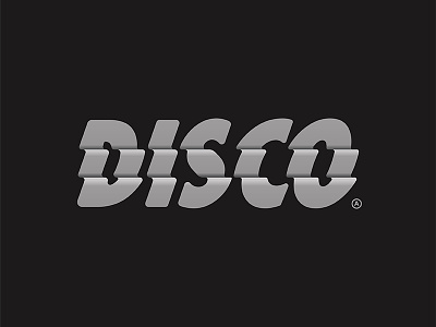 DISCO art direction bend black and white brand branding custom disco discoarcade flat type typography wave