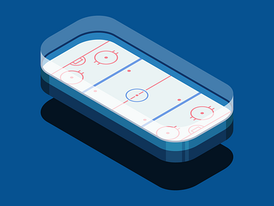 Isometric Hockey Rink face off flat goal hockey isometric isometric illustration nhl purple simple sports sports design vector