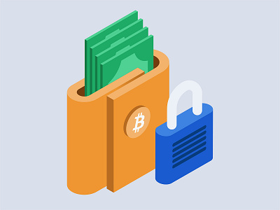 crypto 3 bitcoin crypto crypto currency crypto exchange crypto wallet eos illustration isometric money wallet