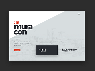 Muracon Concept 1 cms concept conference exploration mura orange