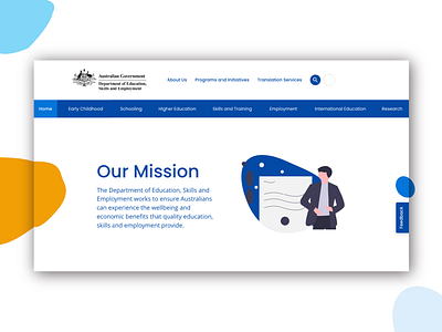 Department of Education, Skills and Employment design minimal ui ux web