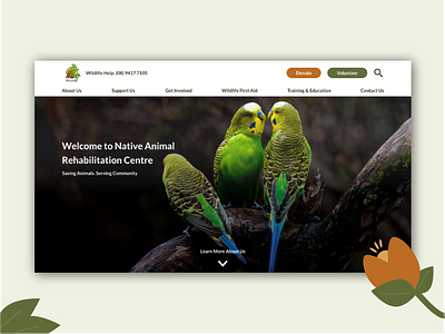 Native Animal Rehabilitation Centre design ui ux web