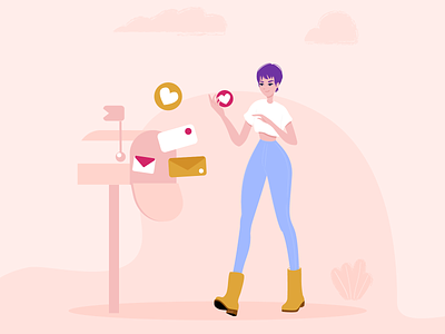 Jane get a posts beauty project flat design graphic design healthy icon illustration lifestyle