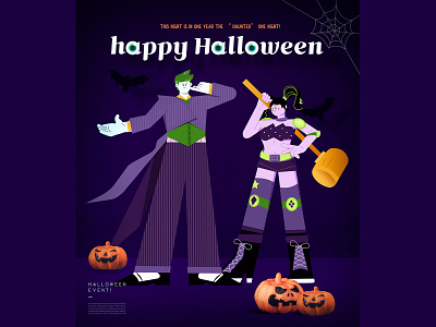 Halloween character illustration branding design illustration