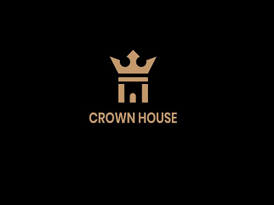 crown house minimalist logo design