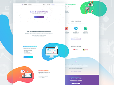 Simplio - Actionable Insights, Instant Business Value add on art aws customer experience data data driven solution insights landing page one page technology ui design website