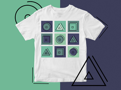 Geometric print art clothes design direction art graphic design illustration t shirt