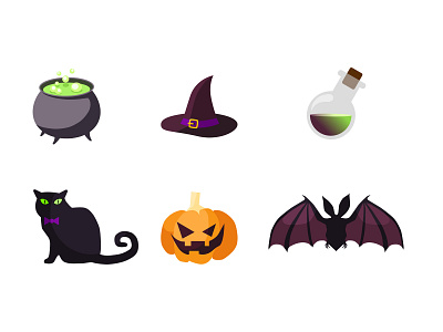 Icons for Halloween art design direction art graphic design illustration