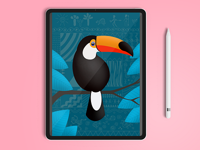 Тукан | toucan | bird of paradise design graphic design illustration logo ui ux vector