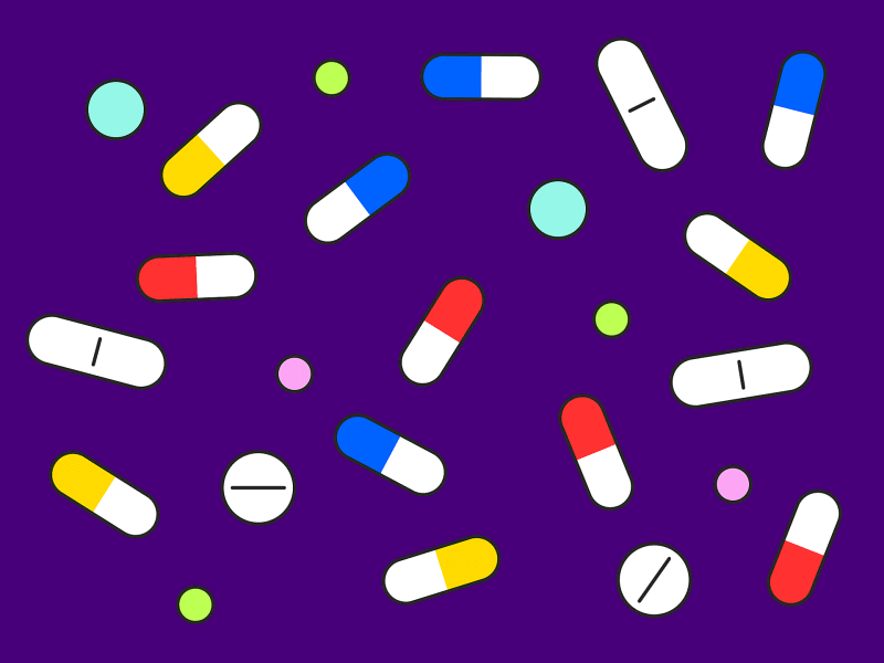 Pills 2d 2d animation after effects animation flat gif medicine motion design motion graphics pills shapes