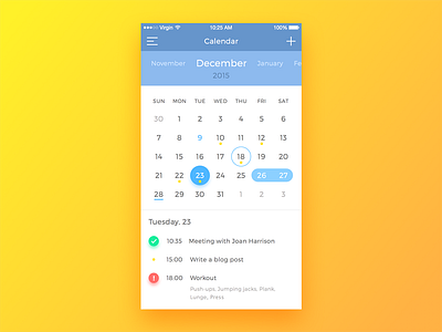 Calendar App android app calendar ios list mobile sketch task todo todo list ui ux