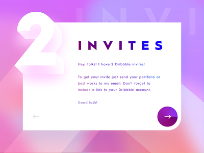 2 Dribbble invites dribbble invite dribbble invite giveaway homepage interfaces invite mobile mobile ui promotion web design webdesign