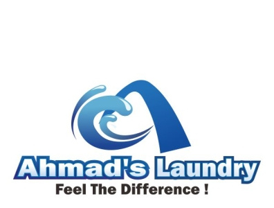 Logo Ahmads Laundry branding design illustration logo vector