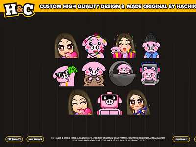 custom emotes for twitch, youtube, discord and facebook