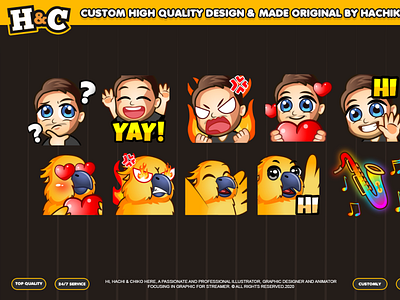 Custom emotes for twitch, youtube, discord and facebook