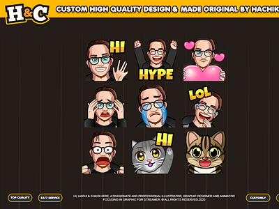 Custom emotes for twitch, youtube, discord and facebook