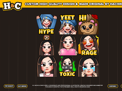 Custom emotes for twitch, youtube, discord and facebook custom emote twitch discord emote facebook emote lotalty badges sub badges sub emotes twitch sub emote twitchemotes unique emote youtube emote