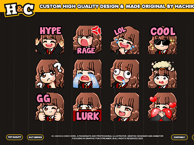 Custom emotes for twitch, youtube, discord and facebook custom emotes custom emotes twitch cute emotes discord emotes emotes emotes for twitch emotestwitch facebook emotes girls emoji youtube emotes