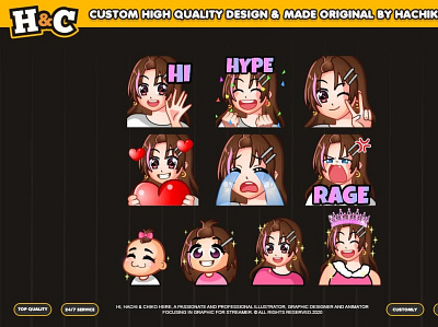 Custom emotes for twitch, youtube, discord and facebook chibi emotes custom emotes twitch cute girls emoji cuteemotes discord emotes emotes for twitch facebook emotes girls emotes twitch emotes youtube emotes