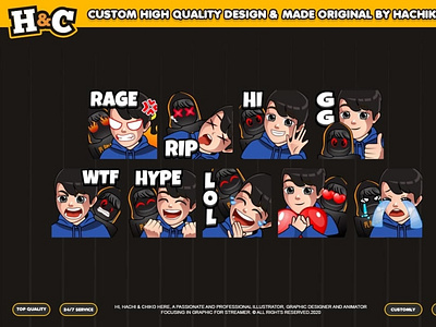 Custom emotes for twitch, youtube, discord and facebook