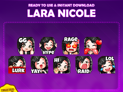 Custom emotes for twitch, youtube, discord and facebook custom twitch emotes hearts emotes hi emotes hype emotes lurk emotes rage emotes raid emotes twitch emotes yay emotes