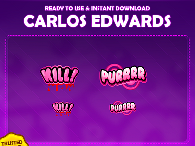 Custom emotes for twitch, youtube, discord and facebook custom twitch emotes cute emotes girly emotes girly pink emotes kill emotes pastel color emotes pink emotes purrrr emotes text emotes twitch emotes