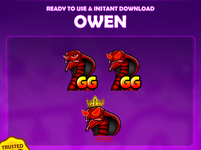 Custom emotes for twitch, youtube, discord and facebook black emotes black red emotes crown emotes custom twitch emotes gg emotes gold crown emotes king cobra emotes red emotes snake emotes text emotes twitch emotes