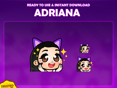 Custom emotes for twitch, youtube, discord and facebook black hair emotes cat ears emotes chibi emotes commission emotes custom twitch emotes cute emotes girly emotes impressed emotes twitch commisssion twitch emotes
