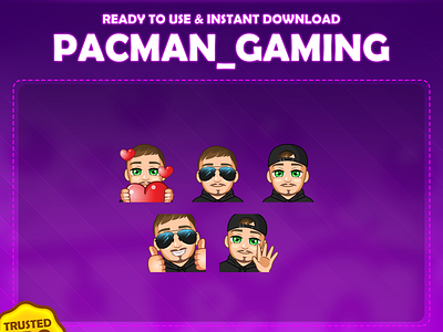 Custom emotes for twitch, youtube, discord and facebook boys emotes custom twitch emotes gg emotes glasses emotes hat emotes heart emotes hi emotes smile emotes twitch emotes waving emotes