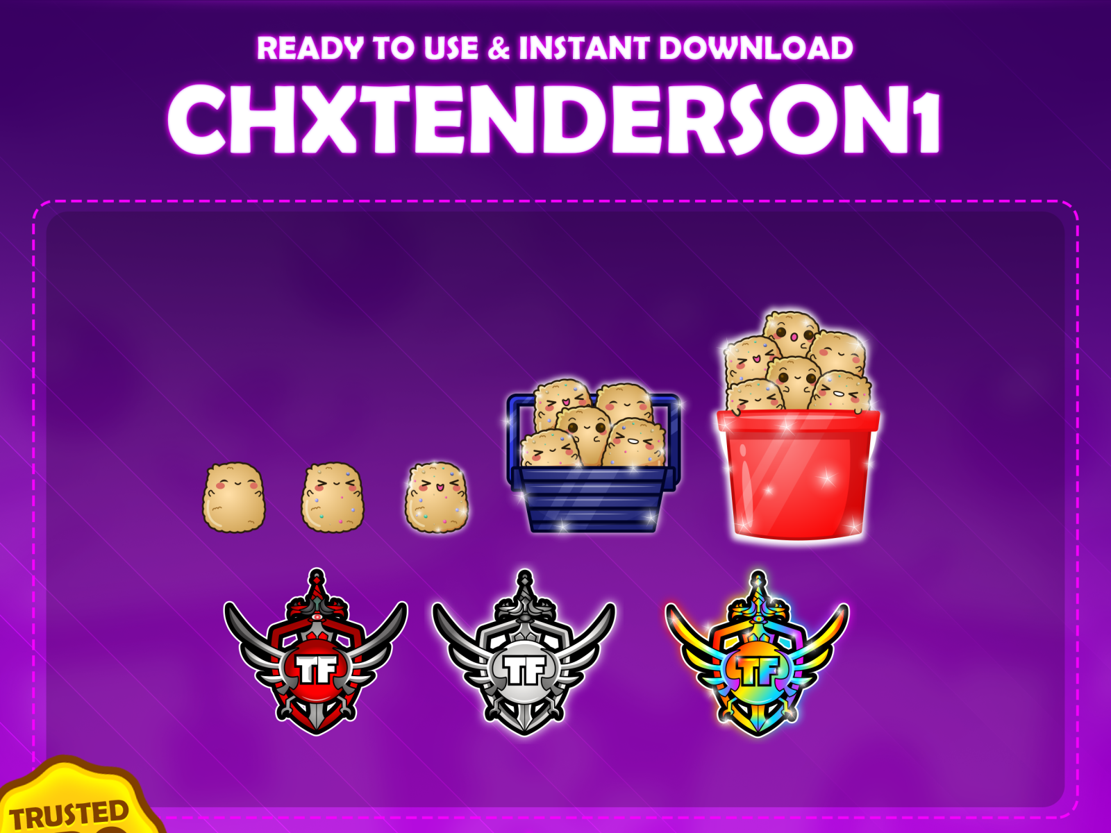 Custom emotes for twitch, youtube, discord and facebook by hachi chiko