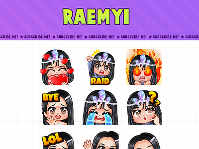 Custom Emotes for twitch, youtube, discord and facebook art chibi design discord emotes facebook emotes gamer gaming illustration logo streamer streaming sub badges sub emotes twitch twitch emotes youtube emotes