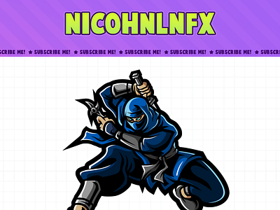 Custom Logo for twitch, youtube, discord and facebook art chibi chibiart esport gamer gaming hachiko hachiko art hayabusa logo logodesign logoesport ninja streamer streaming sword twitch