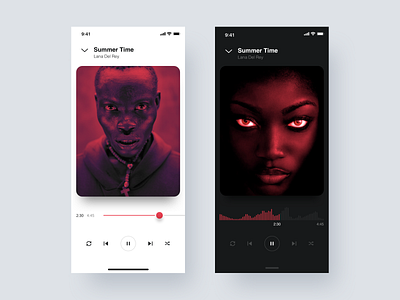 Music Player animation branding color dark dashboard design icon illustration logo material music player progressbar typography