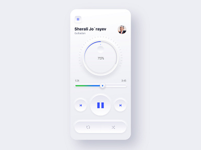 Skeuomorphic Music Player Light version