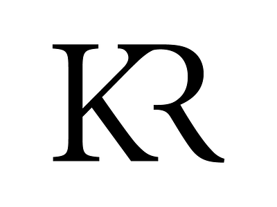 KR Logo design logo typography