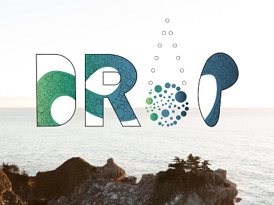 Drop design illustration typography