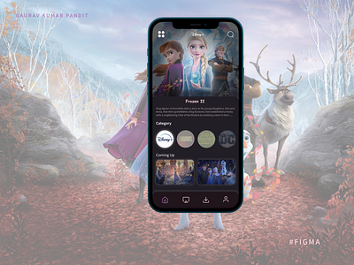 Movies App Concept app design disney art disney princess figma figmadesign movie app movies app streaming app video app xd design