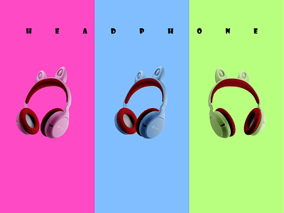 Headphones 3d animation app blender branding commercial cute headphone design figma girl headphone headphone headphone visualisation headphones illustration kawai pastel product visualisation