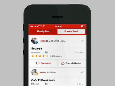 Restaurant Review App - Latest Feed
