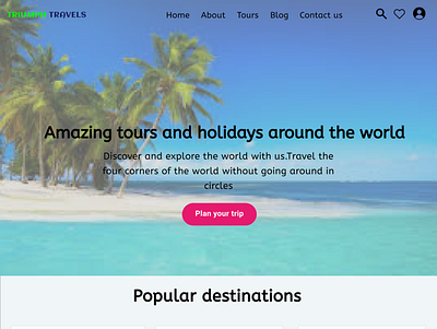 Travel agency landing page design travel agency travelling ui web