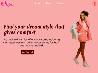 Fashion page design fashion fashion app ui web