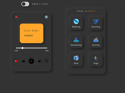 Dark Mode Design design icon minimal ui ux