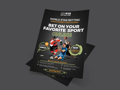 world star betting a4 flyer betting billboard branding brochure clean design flyer leaflet neon poster poster design psd sports template ui ux web