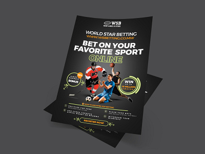 world star betting a4 flyer betting billboard branding brochure clean design flyer leaflet neon poster poster design psd sports template ui ux web