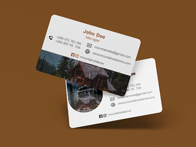 Mountain View Business Card advertising branding businesscard clean creative graphic design identity illustration information architecture logo photoshop psd template ux visual