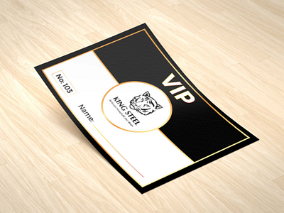 King Steel VIP Card abstract advertising art branding card clean corporate creativity flat graphic design identity illustration illustrator mockup photoshop psd sticker template vector vip
