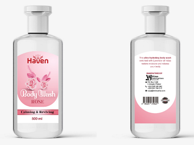 Haven Body Wash advertising art body wash branding clean corporate flat graphic design identity illustrator mockup package design packaging photoshop product design psd ui