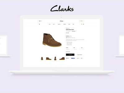 Clarks ui clean design homepage landing template ui ux web